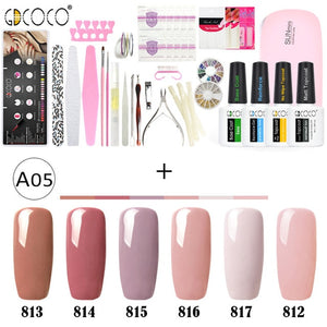 GDCOCO Full Manicure Nail Art File Soak Off UV LED