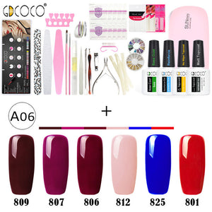 GDCOCO Full Manicure Nail Art File Soak Off UV LED