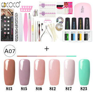 GDCOCO Full Manicure Nail Art File Soak Off UV LED