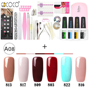 GDCOCO Full Manicure Nail Art File Soak Off UV LED