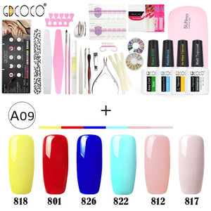GDCOCO Full Manicure Nail Art File Soak Off UV LED