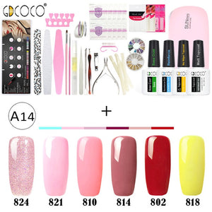 GDCOCO Full Manicure Nail Art File Soak Off UV LED