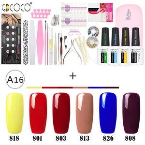 GDCOCO Full Manicure Nail Art File Soak Off UV LED